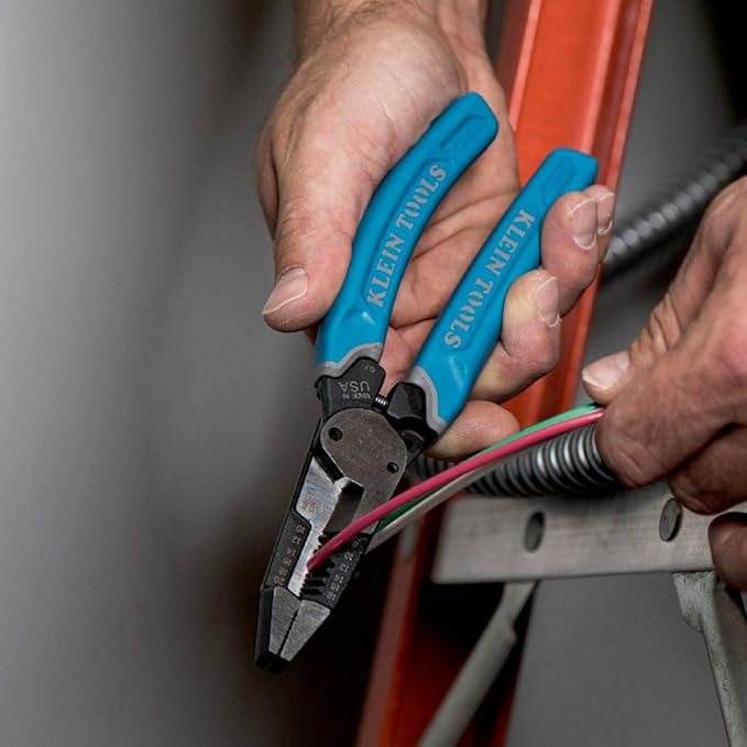 Klein Tools K12035 Klein-Kurve Wire Cutters, Made in USA, Heavy Duty Wire Stripping Tool