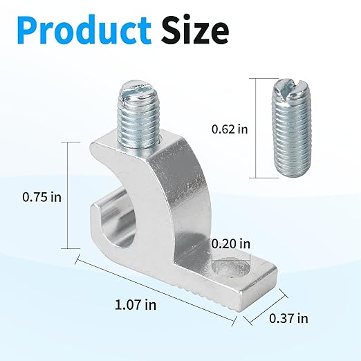 AWG 4-14 Wire Range Lay-in Bonding Lug Kit for Pool Grounding (10 Packs)