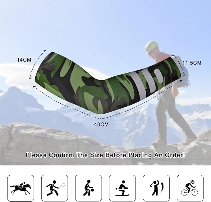 TCCFCCT Camo Hard Hat Sun Shade, Full Brim High Visibility Mesh Neck Shield and Bandana Face Scarf with Construction Arm Sleeves, Hard Hat Accessories, 3 Packs
