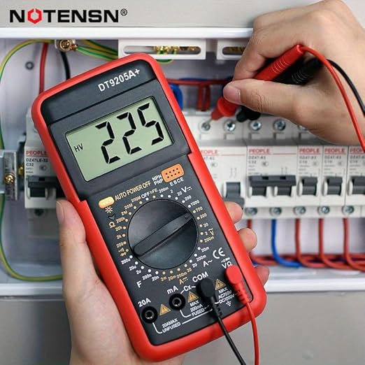 DT9205A+ Digital Multimeter, 1000V True RMS Auto-Ranging Voltmeter, Professional Electrician Tools with Temperature/Diode/Continuity Test, Anti-Burn & Full Protection for Home/Car/Industrial Use