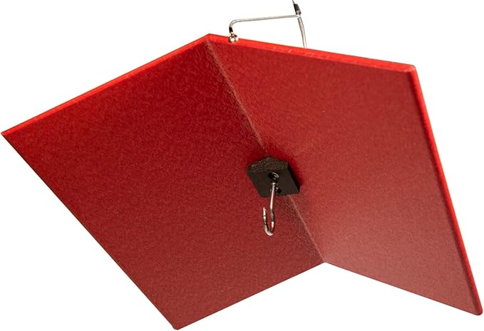 JCs Wildlife Poly Weather Cover - Rain Guard - Hang Bird Feeder or House Underneath for Protection from Rain or Snow - Easy to Clean and Use (Large, Cardinal Red)