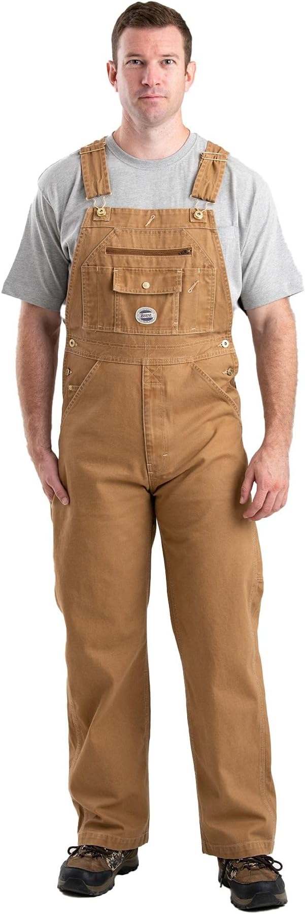 Berne Men's Vintage Unlined Washed Duck Bib Overall