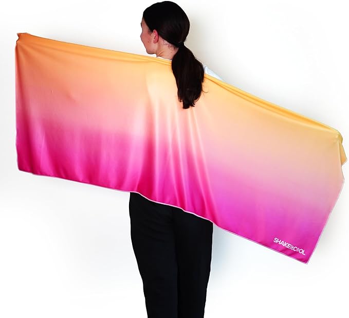 SHAKEitCOOL Large Cooling Shawl - Instant Heat Relief for Outdoor Events