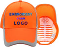 YOWESHOP Reflective Safety Baseball Cap Customize Logo with Removable PE Shell Hi-Vis Safety Work Hat