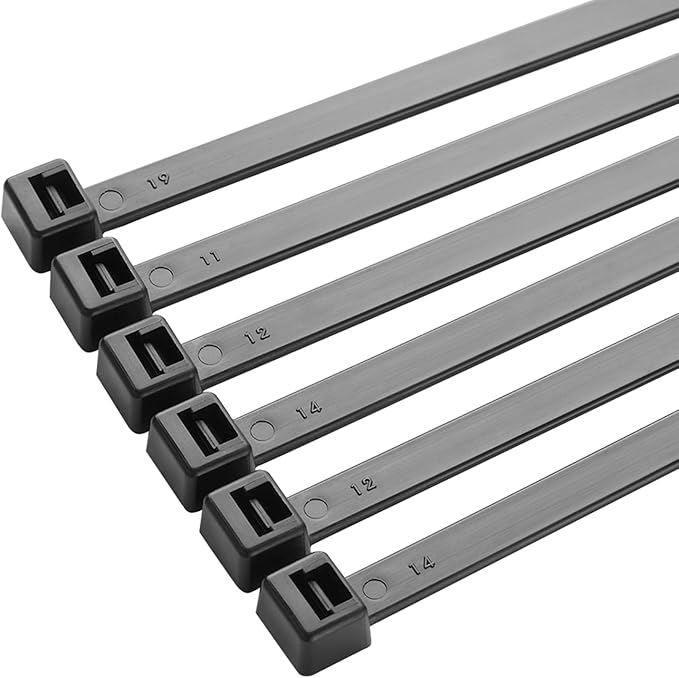 4 Inch Nylon Cable Ties Heavy Duty 18LB | 100 Pack Black Zip Ties UV Resistant | Self-Locking GripLock Wire Ties for Electrical, Automotive, Garden & Home Improvement Cable Management By OPM Premium