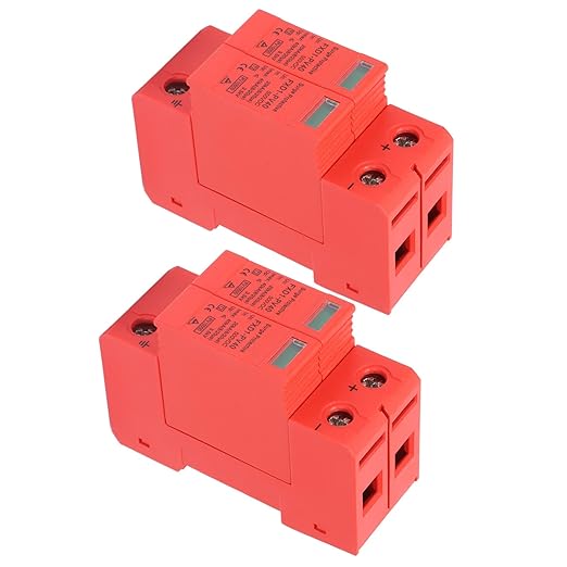2Pcs Protective Devices DC Photovoltaic Arrester 2P 40ka with Remote FXD1?PV40500V Maximum Current of 40ka Our Voltage Arrester Device Superior Protective Devices2P Protective