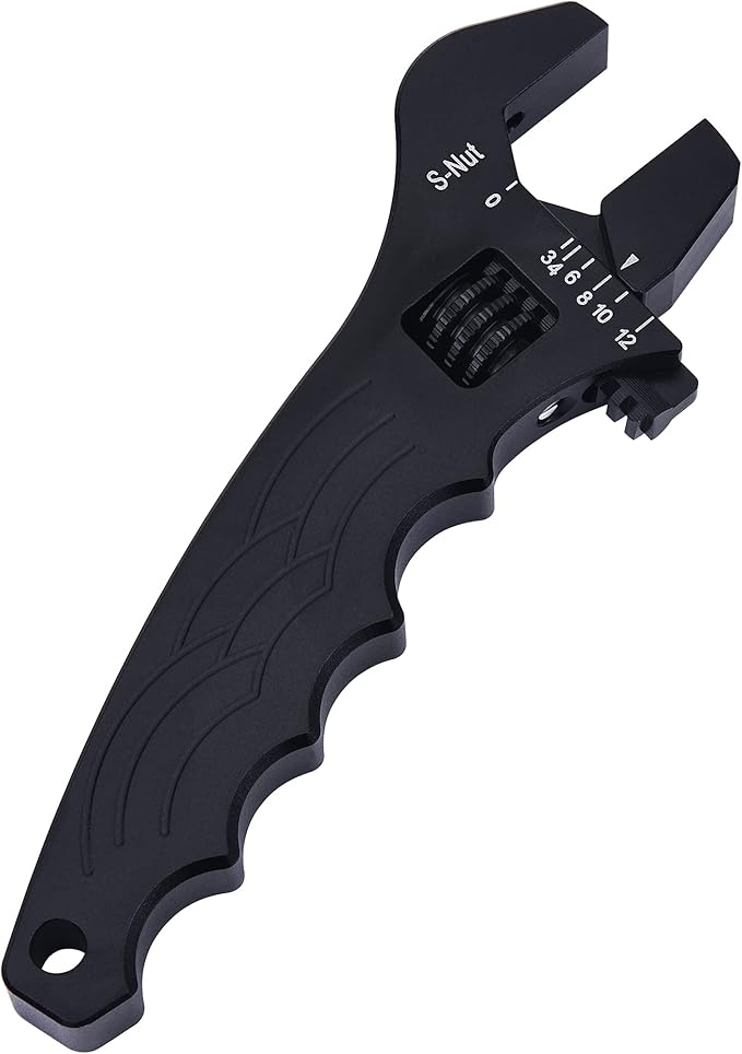 EVIL ENERGY AN Fitting Hose Wrench Adjustable 3AN-12AN Aluminum Black