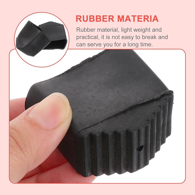 NOLITOY 4 Pcs Folding Ladder Feet Covers, Extenstion Ladder Non-Skid Protectors Rubber Pads, Chair Leg Cover Step Lader Replacements for Safety Stability