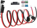 SAE Battery Connector, 10AWG SAE to O Ring Terminal Harness 2-Pin Quick Disconnect SAE Battery Cable for Motorcycle Car,with 10A 15A 20A 25A 30A Protection Fuse(10FT)