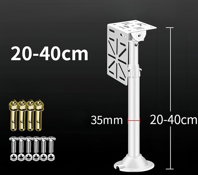 I-Type Telescopic Security Camera Mount Kit with L-Shaped Metal Adapter - Heavy-Duty Bracket for Indoor/Outdoor Use, Fits Most CCTV Dome/IP/PTZ Cameras Solar Panel