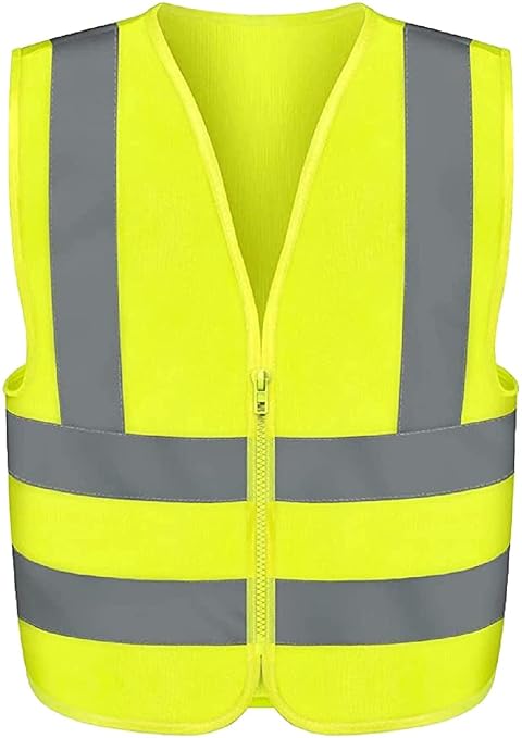 Neiko High Visibility Safety Vest ANSI Class 2, No Pocket, Neon Yellow, XX-Small (2XS)