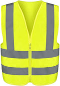 Neiko High Visibility Safety Vest ANSI Class 2, No Pocket, Neon Yellow, XX-Small (2XS)