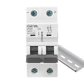 GEYA DC Miniature Circuit Breaker, 2 Pole 500V 16 Amp DC Disconnect Switch, Isolator for Solar PV System,Thermal Magnetic Trip, DIN Rail Mount (GYM9DC-2P-C16)