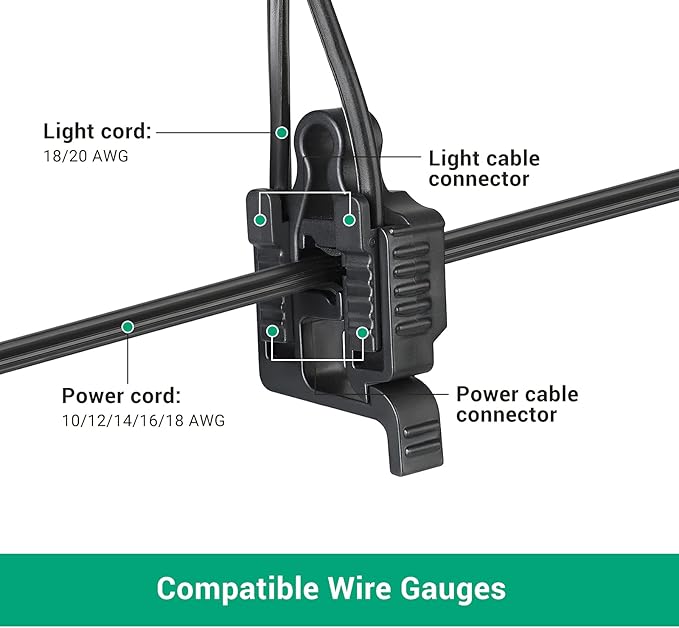 EDISHINE 10-Pack Low Voltage Wire Connector, Landscape Lighting Cable Connectors Waterproof for Landscape Lighting/Pathway Light/Spotlight, 10/12/14/16/18 Gauge Cables Compatible,UL Listed