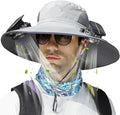 Solar Panel Powered Fan Built in Wide Brim Outdoor Fishing Hat USB Charging Men Ultralight Sun Bucket Mission Cooling Cap