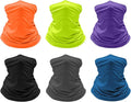 6 Pack Cooling Neck Gaiter Face Cover Mask Summer Breathable Dust UV Bandana Scarf for Men Women Fishing Running Cycling