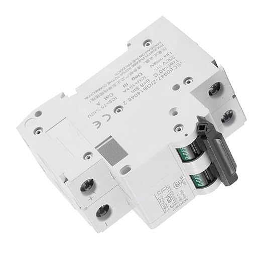 Miniature Circuit Breaker, DC Circuit Breaker, 2P 250V 63 Amp Low Voltage Din Rail Mount DC Circuit Amp Solar Double Pole Miniature Air Circuit Breaker