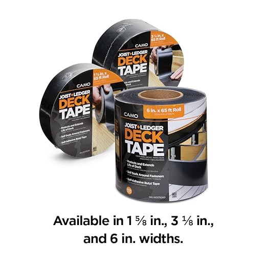 Camo Deck Joist Tape, 1-5/8" x 65', Butyl Flashing Tape 0375010