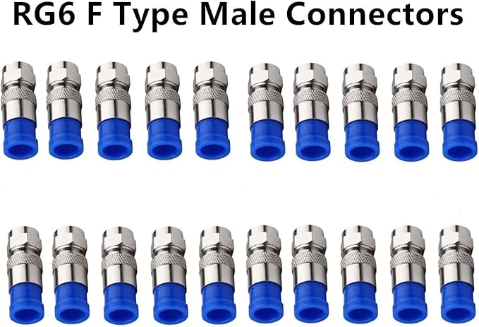 Coaxial Compression Tool Coax Cable Crimper Kit Adjustable rg6 rg59 rg11 75-5 75-7 Coaxial Cable Stripper with 20pcs F Male And 10pcs Female to Female rg6 Connectors