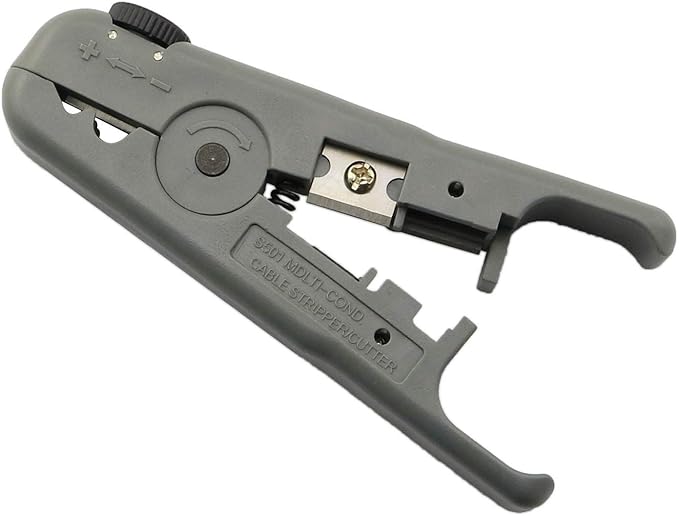 ZRM&E Coaxial Cable Stripper Rotary Stripper 180x56mm Manual Wire Stripper for All Kinds of Telephone Line and Network Cable