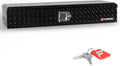 FORWODE 34 Inch Aluminum Truck Tool Box Lockable Truck Bed Tool Box Waterproof Truck Bed Storage Box with Gas Struts Truck Tool Chest for Pickup, Truck Bed, RV, Trailer & Garage (Black)