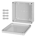 Junction Box，7.9"x 7.9"x 3.7" Outdoor Electrical Box with Mounting Plate, IP67 Dustproof Waterproof ABS Plastic Project Box, DIY Electrical Enclosure Gray (200x 200x 95 mm)