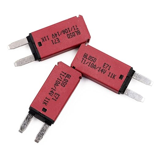10A 12V Auto Reset Fuse Circuit Breaker ATM Low Profile Mini for Car RV Automotive Solar Marine - UL Certified - Self Resetting Fuses 10 Amp 12 Volt DC - Pack of 3