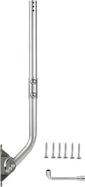 CEKAY Stainless Steel Antenna Mount (1.5" x 35"), Heavy-Duty Adjustable J-Pole Mast for TV Antenna, Starlink, Satellite Dish, or Weather Station, Universal Wall, Eave & Roof Mounting Bracket