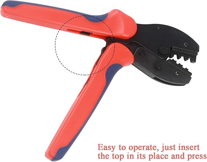 Solar Crimping Tool Kit LY-2546B Crimping Pliers with Male Female Solar Cable Connectors, Solar Spanner Wrench for Connectors Solar Panel 2.5/4/6mm² AWG14/12/10