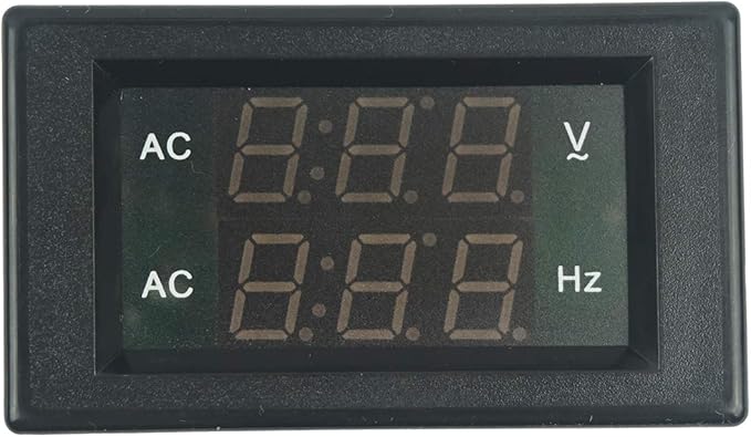 Digital AC Voltage Frequency Meter, AC 80-500V Voltmeter 45-65Hz Frequency Counter, LED Display Voltage Gauge, Mini Volt Hz Monitor Tester, High Voltage Panel Indicator -for Generator, RV
