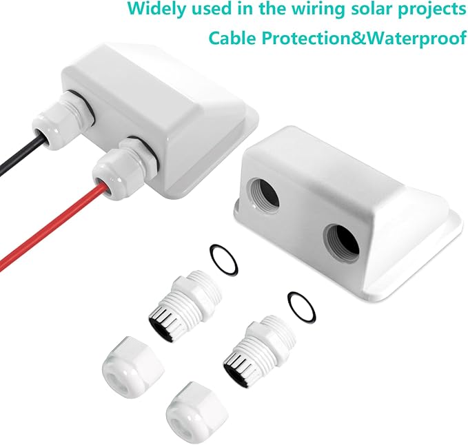 Solar Panel Mounting Brackets Kit, 7PCS RV Roof Mounts, No Drill, Caravans, Campervans (White)