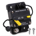 Manual Reset Circuit Breaker 12V-72V 50A for Car Audio RV Truck Solar System Boat Marine Automotive, IP67 Waterproof, UL, Overload Protection, Heavy Duty DC Resettable Breaker 50 Amp