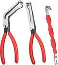 3PCS Electrical Disconnect Pliers Set, Automotive Electrical Connector Removal Tool with Straight & 60° Angled Pliers, Connector Separator Tool for Vehicle Wiring Connectors