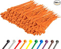 GTSE 6 Inch Orange Zip Ties, 1,000 Bulk Pack, 40lb Strength, UV Resistant Strong Nylon Cable Ties, Self-Locking 6" Tie Wraps