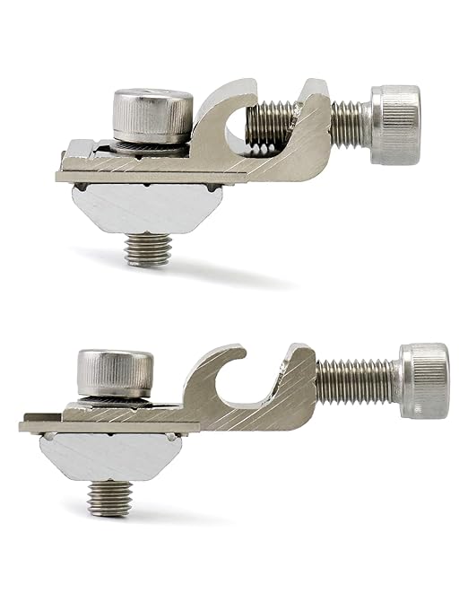 QWORK Grounding Tab 6.7, 10 Pack Aluminium Alloy Conductor Buried Connectors for Photovoltaic Roof Bracket and Ground Bracket Aluminum Rail, Grounding Clip, Ground Lug