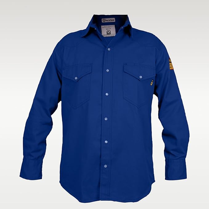 Just In Trend Flame Resistant Light Weight FR Shirt for Men - 88% Cotton, 12% Nylon, 7oz, NFPA 2112