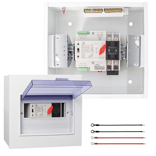 100A Automatic Transfer Switch, 110V Dual Power Millisecond Generator Transfer Switch with Metal Distribution Box for Home Backup Power