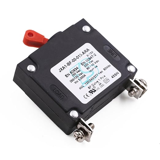 15 Amp AC/DC Red Single Pole Toggle Boat Magnetic Circuit Breaker -15 Amp