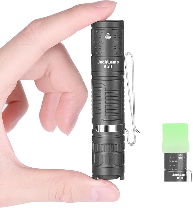 Rechargeable Mini Flashlight with Clip, 1100 High Lumens Super Bright Small Flashlight, IP68 Waterproof EDC Flashlight, 5 Modes Pocket Flashlight with Mode Memory for Camping Hiking
