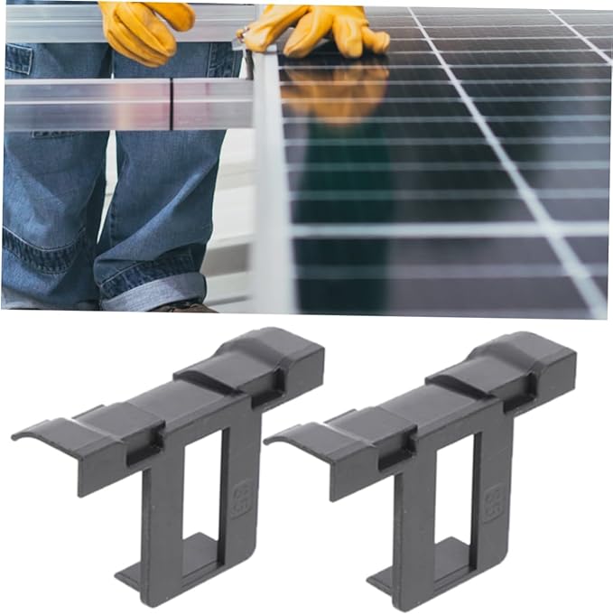 12pcs Solar Panel Water Drainage Buckle Conduction and Sludge Discharge Clamp Clamp for Panel Cleaning