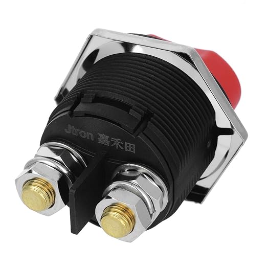 Jtron Battery Disconnect Switch Max.32V DC 200A Cont 300A INT Rv Battery Disconnect Switch for Boatsh for Car Off-Road Vehicle Truck Boat RV Marine(ON-OFF-OUT/200A)