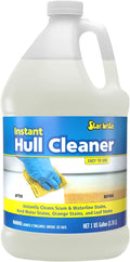 STAR BRITE Instant Hull Cleaner - Easily Remove Stains, Scum Lines & Grime for Boat Hulls, Fiberglass, Plastic & Painted Surfaces - Wipe On, Rinse Off Formula - 128 Ounce Gallon (081700)
