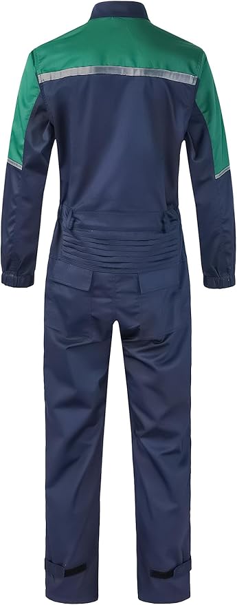 Mens Reflective Coverall Work Mechanics Coverall Work Suit Hi Vis Jumpsuit Bicolor Overalls