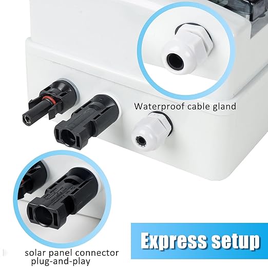 1 String 1000V PV Combiner Box 1 in 1 Out, Single String 40A DC Circuit Breaker with Solar Disconnect Function, Surge Protection, IP65 Weather-Resistant Enclosure