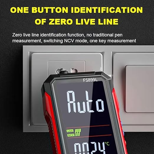 Upgraded FS899L Multimeter, USB Rechargeable Digital Multimeter, Automatic Digital Display Multimeter Tester for Home and Industrial Electrical Issues (FS899C)