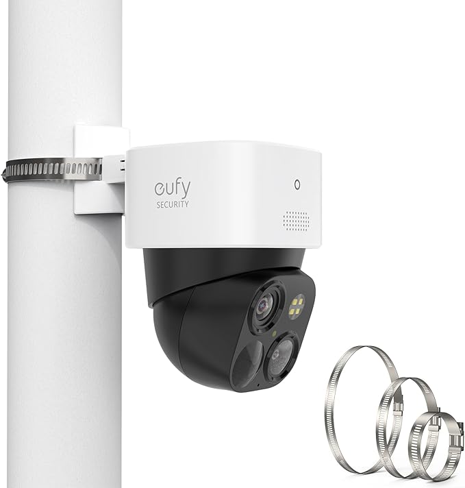 Pole Mounting Bracket for Eufy Security SoloCam S340/SoloCam E30/E42, Solar Panel Security Camera (1Pack,White)