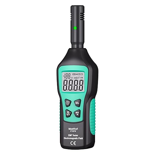 EMF Meter, EMF Detector, EMF Tester Digital LCD, Electromagnetic Radiation Detector for Outdoor, Home, Office, Ghost Hunting, Audible Alert, Indicator Lights