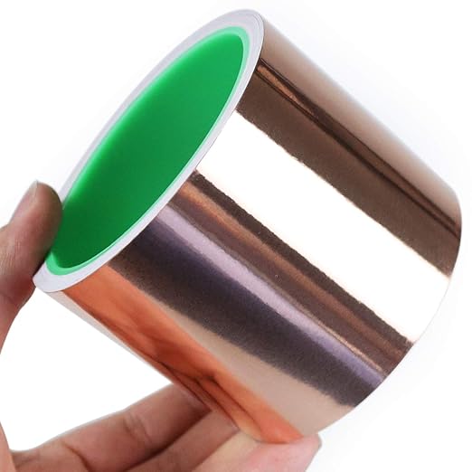 LOVIMAG Copper Tape, Copper Foil Tape (3"X 275") for Conductive Adhesive, Copper ShieldingTape for Guitars & EMI Shielding, Crafts, Electrical Repairs, Grounding