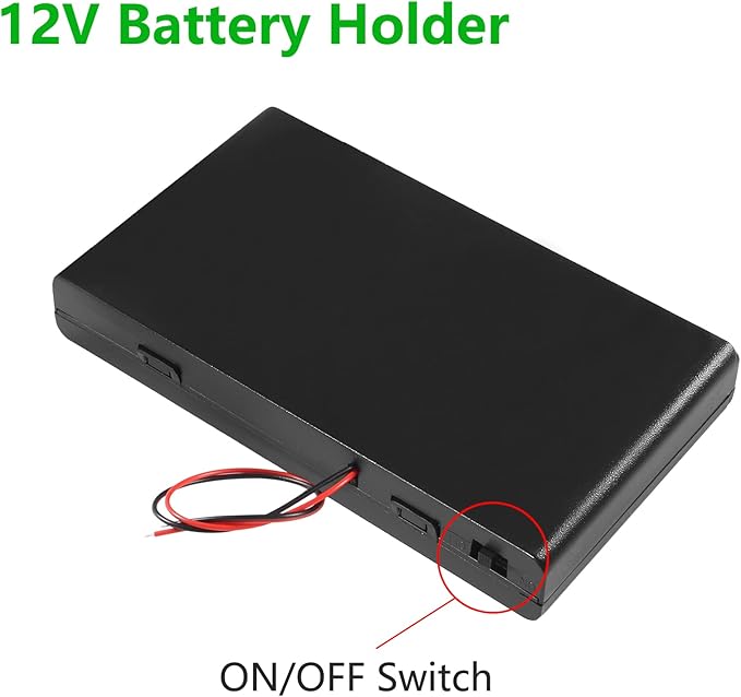 Aobao 5pcs 8 x 12V AA Battery Holder Case Box with ON/Off Switch and Leads Wire Cover