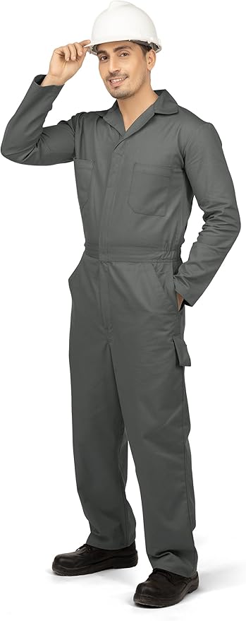 NY Threads Men’s Twill Coverall Relaxed Fit Long Sleeve Utility Work Wear